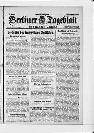 Berliner Tageblatt und Handels-Zeitung vom 16.10.1926
