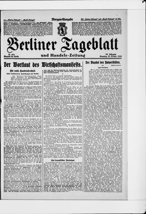 Berliner Tageblatt und Handels-Zeitung on Oct 19, 1926