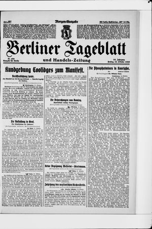 Berliner Tageblatt und Handels-Zeitung vom 22.10.1926