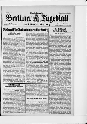 Berliner Tageblatt und Handels-Zeitung vom 22.10.1926
