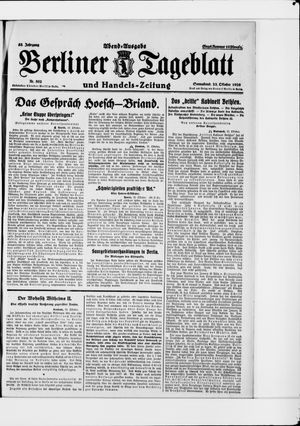 Berliner Tageblatt und Handels-Zeitung vom 23.10.1926