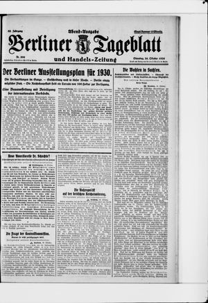 Berliner Tageblatt und Handels-Zeitung vom 26.10.1926