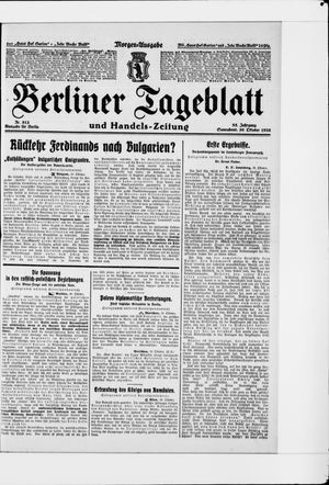 Berliner Tageblatt und Handels-Zeitung vom 30.10.1926