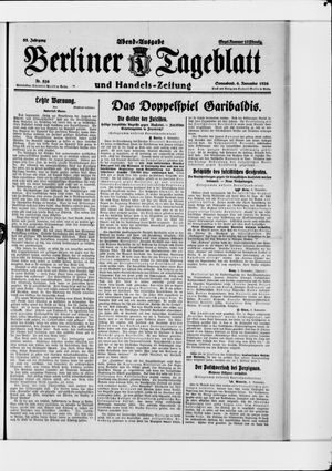 Berliner Tageblatt und Handels-Zeitung vom 06.11.1926