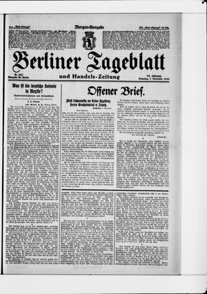 Berliner Tageblatt und Handels-Zeitung vom 07.11.1926