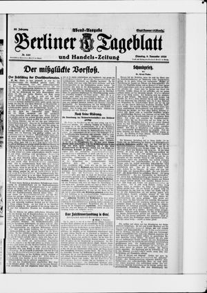 Berliner Tageblatt und Handels-Zeitung vom 09.11.1926
