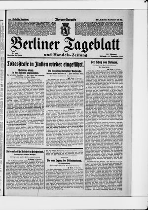 Berliner Tageblatt und Handels-Zeitung vom 10.11.1926