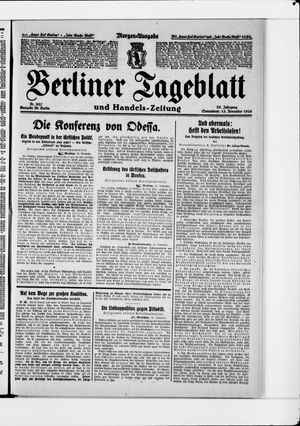 Berliner Tageblatt und Handels-Zeitung vom 13.11.1926