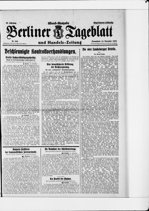 Berliner Tageblatt und Handels-Zeitung vom 13.11.1926