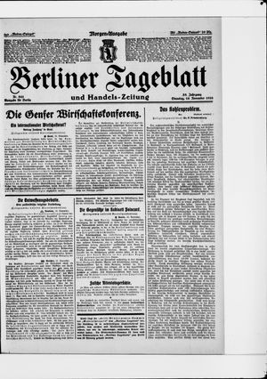 Berliner Tageblatt und Handels-Zeitung vom 16.11.1926