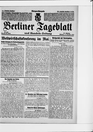 Berliner Tageblatt und Handels-Zeitung vom 17.11.1926