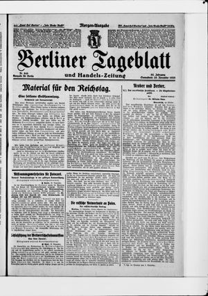 Berliner Tageblatt und Handels-Zeitung vom 20.11.1926