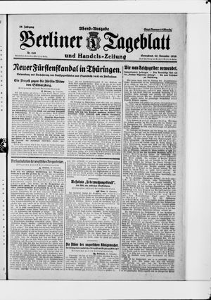 Berliner Tageblatt und Handels-Zeitung vom 20.11.1926