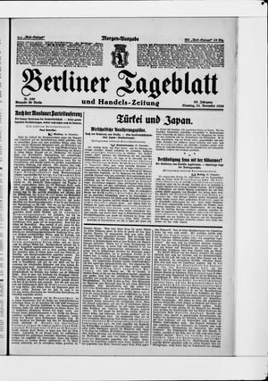 Berliner Tageblatt und Handels-Zeitung vom 21.11.1926