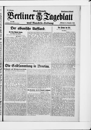 Berliner Tageblatt und Handels-Zeitung vom 24.11.1926