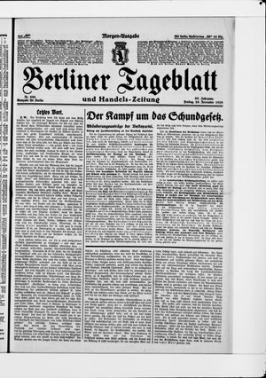 Berliner Tageblatt und Handels-Zeitung vom 26.11.1926