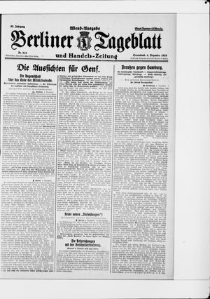 Berliner Tageblatt und Handels-Zeitung vom 04.12.1926