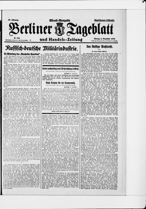 Berliner Tageblatt und Handels-Zeitung vom 06.12.1926