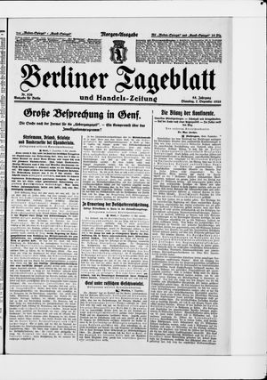 Berliner Tageblatt und Handels-Zeitung vom 07.12.1926