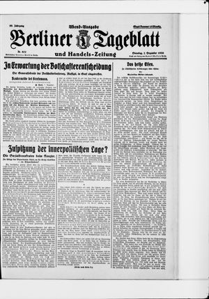 Berliner Tageblatt und Handels-Zeitung vom 07.12.1926