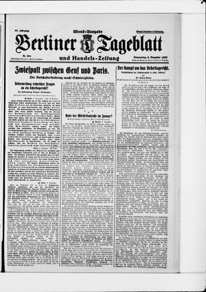 Berliner Tageblatt und Handels-Zeitung vom 09.12.1926