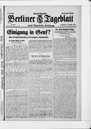 Berliner Tageblatt und Handels-Zeitung vom 11.12.1926