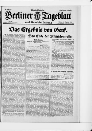 Berliner Tageblatt und Handels-Zeitung vom 13.12.1926