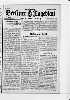 Berliner Tageblatt und Handels-Zeitung on Dec 15, 1926