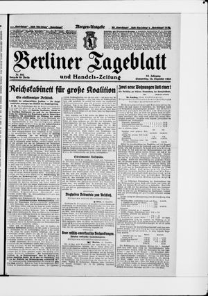 Berliner Tageblatt und Handels-Zeitung vom 16.12.1926