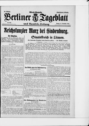 Berliner Tageblatt und Handels-Zeitung on Dec 17, 1926