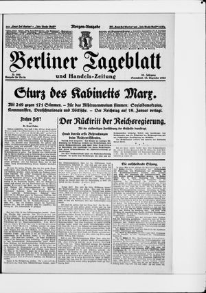 Berliner Tageblatt und Handels-Zeitung vom 18.12.1926