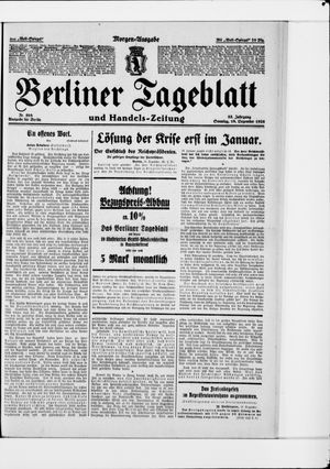 Berliner Tageblatt und Handels-Zeitung vom 19.12.1926