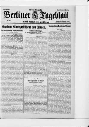 Berliner Tageblatt und Handels-Zeitung vom 20.12.1926