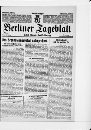 Berliner Tageblatt und Handels-Zeitung vom 27.12.1926