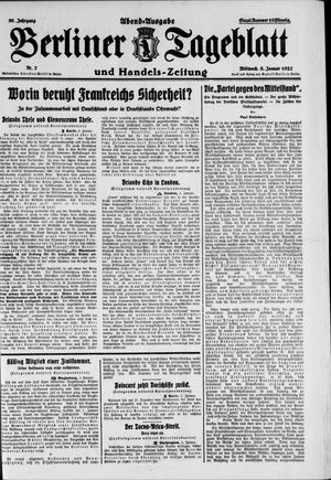 Berliner Tageblatt und Handels-Zeitung vom 05.01.1927
