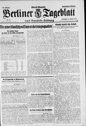Berliner Tageblatt und Handels-Zeitung vom 08.01.1927