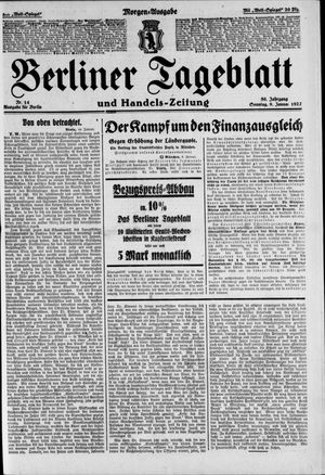 Berliner Tageblatt und Handels-Zeitung on Jan 9, 1927
