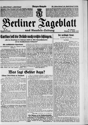 Berliner Tageblatt und Handels-Zeitung vom 11.01.1927