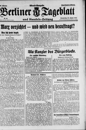 Berliner Tageblatt und Handels-Zeitung vom 20.01.1927