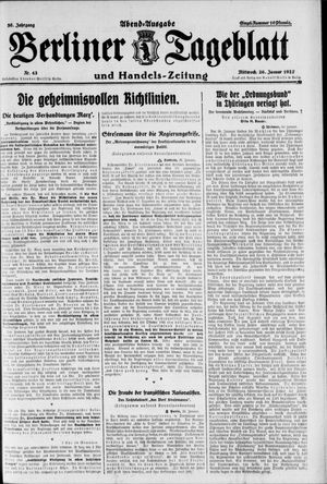Berliner Tageblatt und Handels-Zeitung vom 26.01.1927