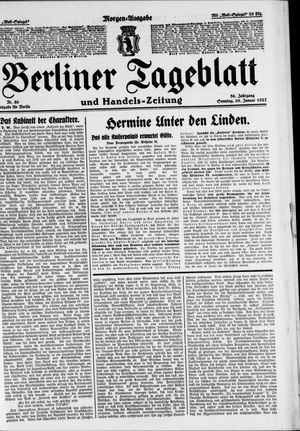 Berliner Tageblatt und Handels-Zeitung on Jan 30, 1927