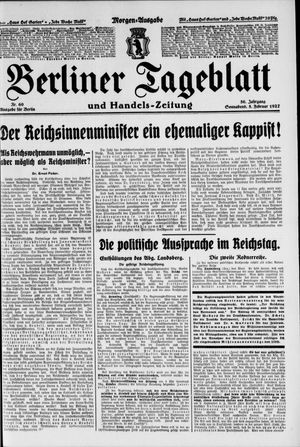 Berliner Tageblatt und Handels-Zeitung vom 05.02.1927
