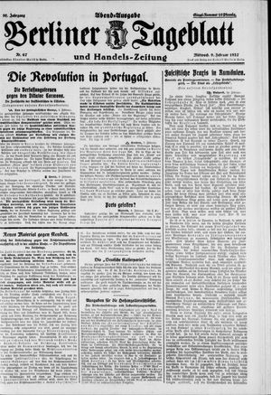 Berliner Tageblatt und Handels-Zeitung vom 09.02.1927