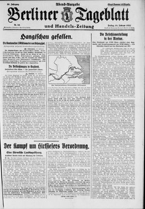 Berliner Tageblatt und Handels-Zeitung vom 18.02.1927