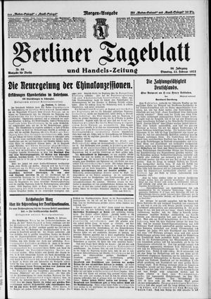 Berliner Tageblatt und Handels-Zeitung vom 22.02.1927