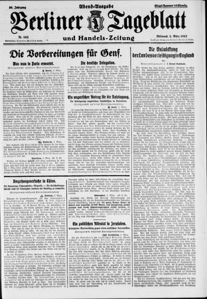 Berliner Tageblatt und Handels-Zeitung vom 02.03.1927