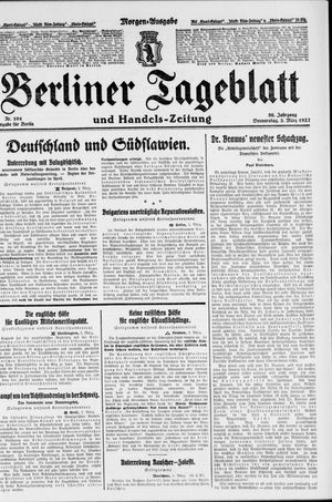 Berliner Tageblatt und Handels-Zeitung vom 03.03.1927