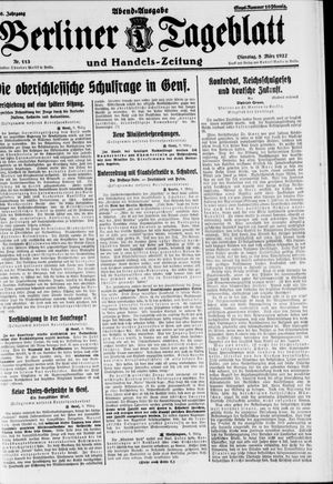 Berliner Tageblatt und Handels-Zeitung vom 08.03.1927