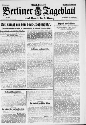 Berliner Tageblatt und Handels-Zeitung on Mar 12, 1927