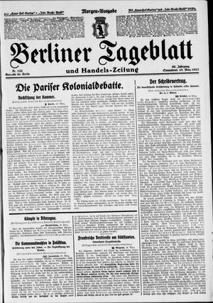 Berliner Tageblatt und Handels-Zeitung vom 19.03.1927